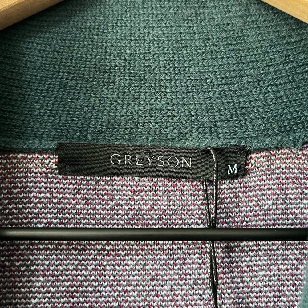 Greyson NWT Ottawa Shawl Cardigan Sweater Aztec Print Men's Size Medium Wool - Picture 12 of 13